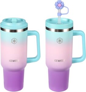 ICEWATER 40 oz Tumbler with 2 Lids