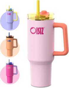 OISIZ 40 oz Tumbler with Handle and Straw Lid