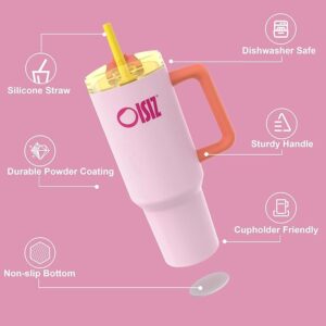 OISIZ 40 oz Tumbler with Handle and Straw Lid