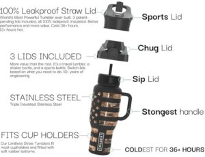 Coldest 40 oz Tumbler with Handle and Straw