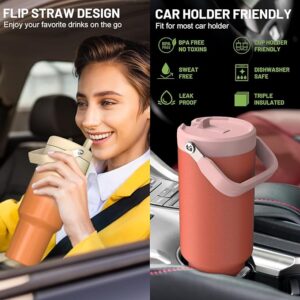 Cafezi 50 oz Insulated Tumbler with Straw