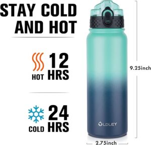 Oldley Insulated Water Bottle 20oz for Adults Kids