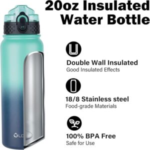 Oldley Insulated Water Bottle 20oz for Adults Kids