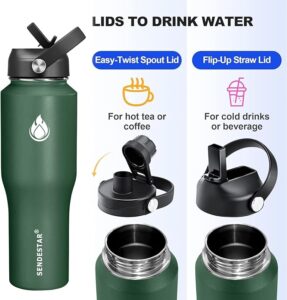 SENDESTAR 32oz Water Bottle Wide Mouth